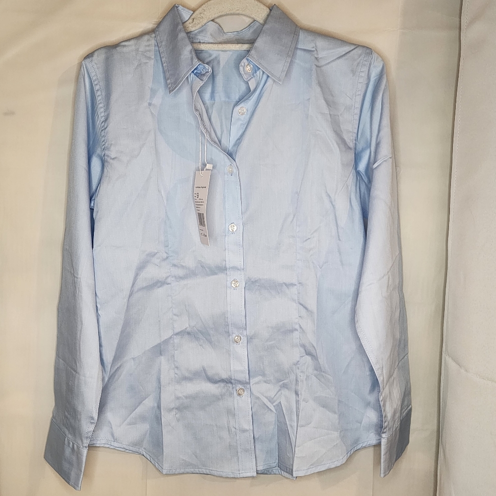 Beninos Light Blue Button Down Blouse